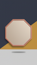 Hexagon Burnt Rose Wall Mirror